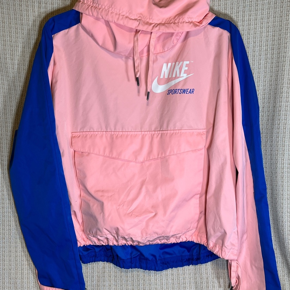Nike Women's Pink and Blue Sportswear Jacket